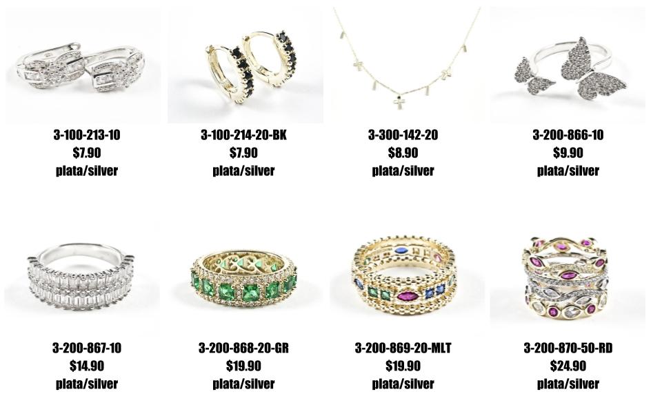 Just Added: Colorful CZ Stackable Silver Rings, Dainty Silver Earrings & Necklaces