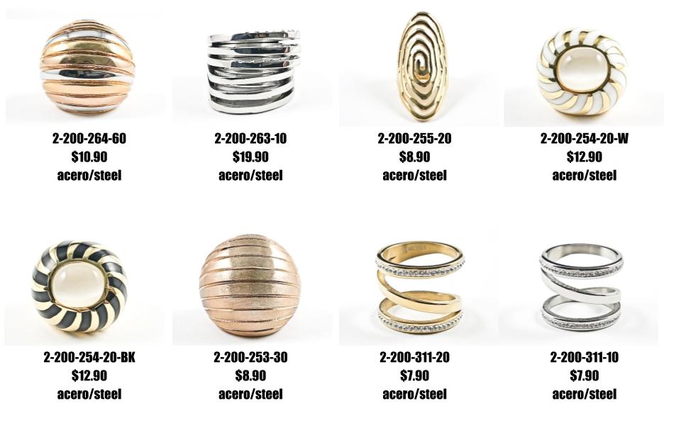 Just Added: Shiny Metallic, Geometric Unique Steel Rings