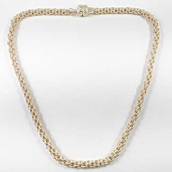 Unique Wheat Gold Tone Matte Gold Tone Chain Brass Necklace