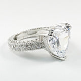 Beautiful Single Center Heart Shape CZ Silver Ring