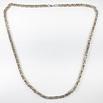 Beautiful Unique Two Tone Snail Chain Steel Necklace