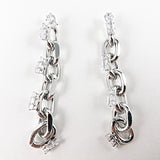 Nice Long Chain Link Dangle Brass Earring