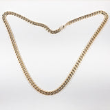 Nice Curb Chain Gold Tone Steel Necklace