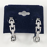 Elegant Buckle Design Micro CZ Brass Earrings