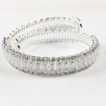 Beautiful Multi Row Flexible Wrap CZ Fashion Bracelet