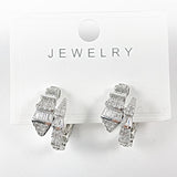 Elegant Snake Wrap Style Design CZ Stud Bass Earrings