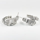 Elegant Snake Wrap Style Design CZ Stud Bass Earrings