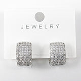 Elegant Micro Pave Style Huggie Brass Earrings