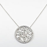 Elegant Round Love Lettering Silver Necklace