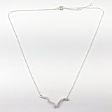 Dainty Minimal Wavy Curve Bar Silver Necklace