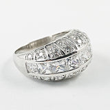 Beautiful Multi Row Unique Micro CZ Silver Ring