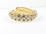 Unique Nice Wrap Design Large elegant Crystal Gold Tone Fashion Bracelet Bangle